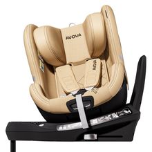 Siège Auto Enfant Reboarder Alera X1 360° Pivotant À Partir De 3 Mois Jusqu’à 4 Ans 61 Cm - 105 Cm Avec Base Isofix - Moon Beige Or