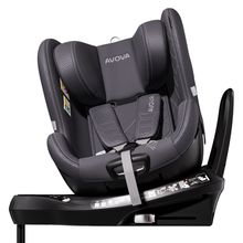 Reboarder Car Seat Alera X1 360° rotatable from 3 months to 4 years 61 cm - 105 cm with Isofix base - Polar Grey Silver