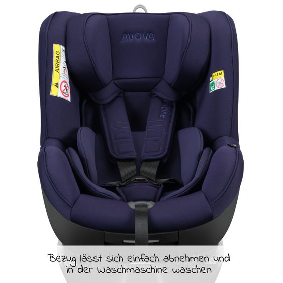 Avova Reboarder-Kindersitz Sperber-Fix 61 61 cm - 105 cm / 1 Jahr bis 4 Jahre mit Isofix - Atlantic Blue