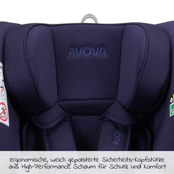 Avova Reboarder-Kindersitz Sperber-Fix 61 61 cm - 105 cm / 1 Jahr bis 4 Jahre mit Isofix - Atlantic Blue