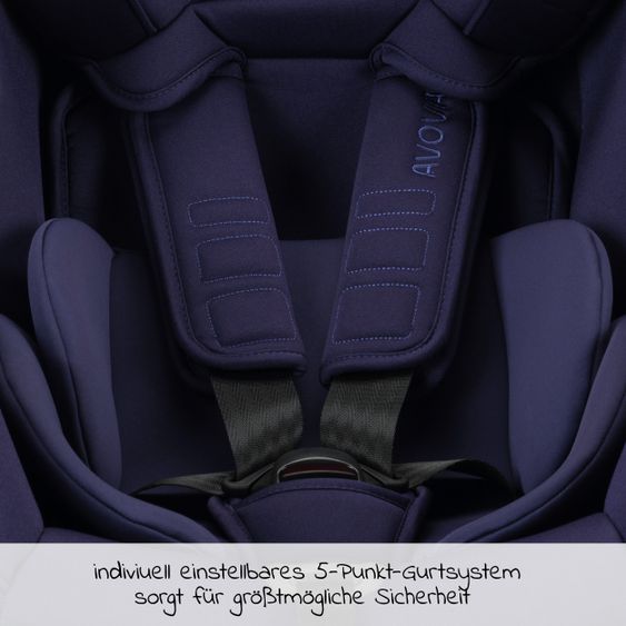 Avova Seggiolino Reboarder Sperber-Fix 61 61 cm - 105 cm / da 1 anno a 4 anni con Isofix - Blu Atlantico