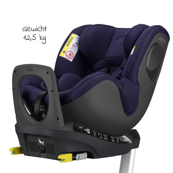 Avova Seggiolino Reboarder Sperber-Fix 61 61 cm - 105 cm / da 1 anno a 4 anni con Isofix - Blu Atlantico