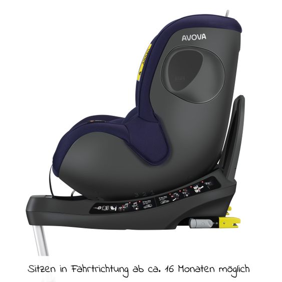 Avova Seggiolino Reboarder Sperber-Fix 61 61 cm - 105 cm / da 1 anno a 4 anni con Isofix - Blu Atlantico