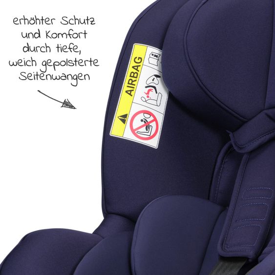 Avova Reboarder-Kindersitz Sperber-Fix 61 61 cm - 105 cm / 1 Jahr bis 4 Jahre mit Isofix - Atlantic Blue