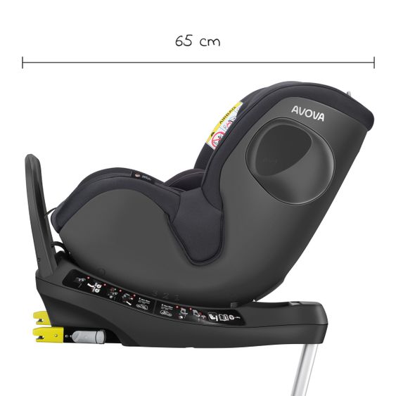 Avova Reboarder-Kindersitz Sperber-Fix 61 61 cm - 105 cm / 1 Jahr bis 4 Jahre mit Isofix - Koala Grey