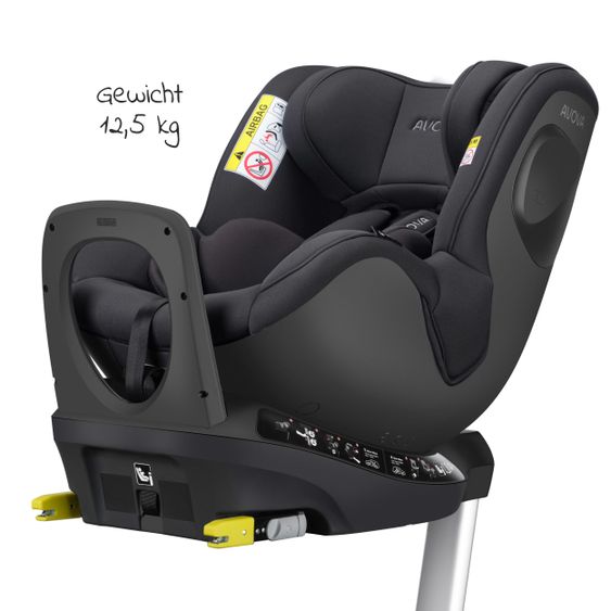 Avova Reboarder-Kindersitz Sperber-Fix 61 61 cm - 105 cm / 1 Jahr bis 4 Jahre mit Isofix - Koala Grey