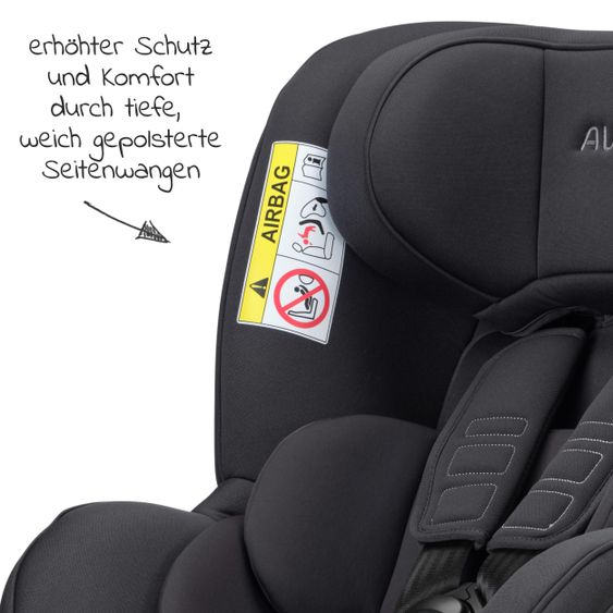 Avova Reboarder-Kindersitz Sperber-Fix 61 61 cm - 105 cm / 1 Jahr bis 4 Jahre mit Isofix - Koala Grey