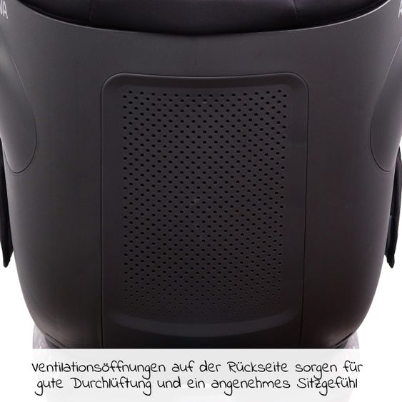 Avova Reboarder-Kindersitz Sperber-Fix 61 61 cm - 105 cm / 1 Jahr bis 4 Jahre mit Isofix - Pearl Black