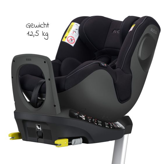 Avova Reboarder-Kindersitz Sperber-Fix 61 61 cm - 105 cm / 1 Jahr bis 4 Jahre mit Isofix - Pearl Black