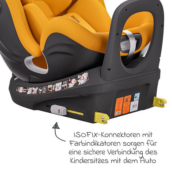 Avova Reboarder child seat Swan-Fix i-Size from birth to 7 years (40 cm -125 cm) incl. Isofix base - Beach Yello