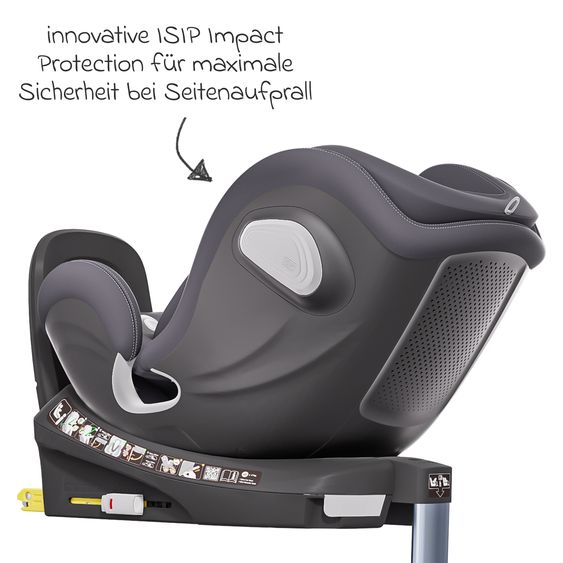 Avova Seggiolino Reboarder Swan-Fix i-Size dalla nascita a 7 anni (40 cm -125 cm) con base Isofix - Grigio Koala