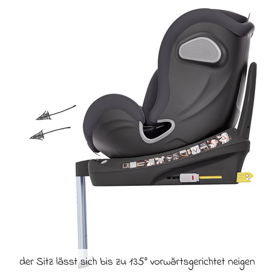 Avova Seggiolino Reboarder Swan-Fix i-Size dalla nascita a 7 anni (40 cm -125 cm) con base Isofix - Grigio Koala