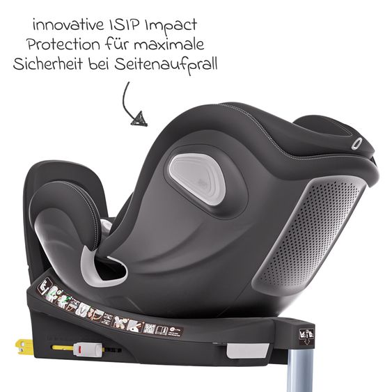 Avova Reboarder child seat Swan-Fix i-Size from birth to 7 years (40 cm -125 cm) incl. Isofix base - Pearl Black