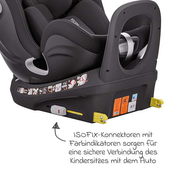 Avova Reboarder child seat Swan-Fix i-Size from birth to 7 years (40 cm -125 cm) incl. Isofix base - Pearl Black