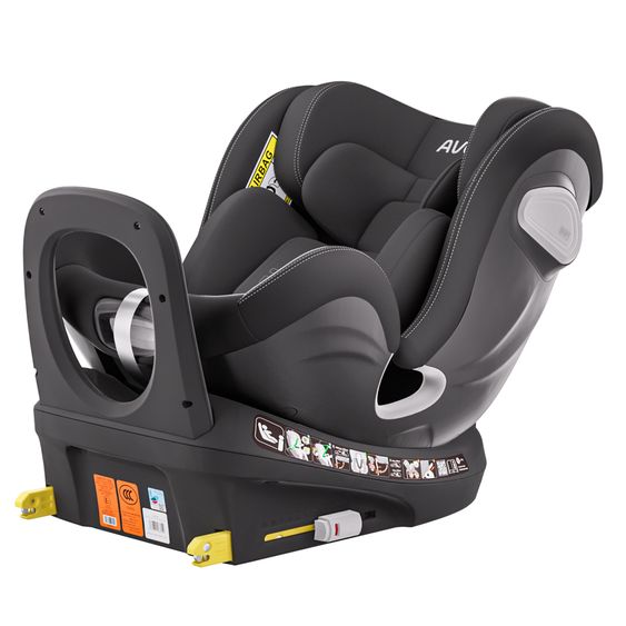 Avova Reboarder child seat Swan-Fix i-Size from birth to 7 years (40 cm -125 cm) incl. Isofix base - Pearl Black