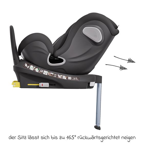 Avova Reboarder child seat Swan-Fix i-Size from birth to 7 years (40 cm -125 cm) incl. Isofix base - Pearl Black