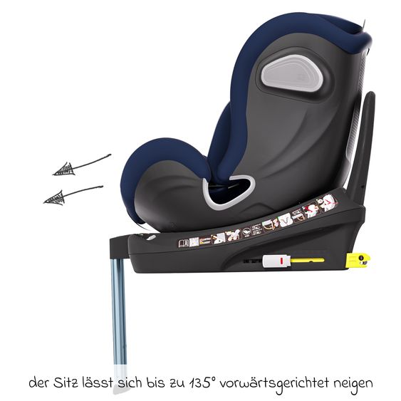 Avova Reboarder child seat Swan-Fix i-Size from birth to 7 years (40 cm -125 cm) incl. Isofix base - River Blue