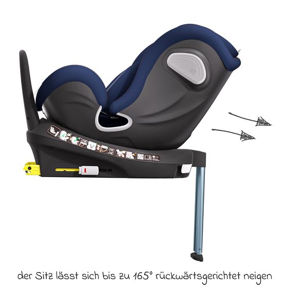 Avova Reboarder child seat Swan-Fix i-Size from birth to 7 years (40 cm -125 cm) incl. Isofix base - River Blue
