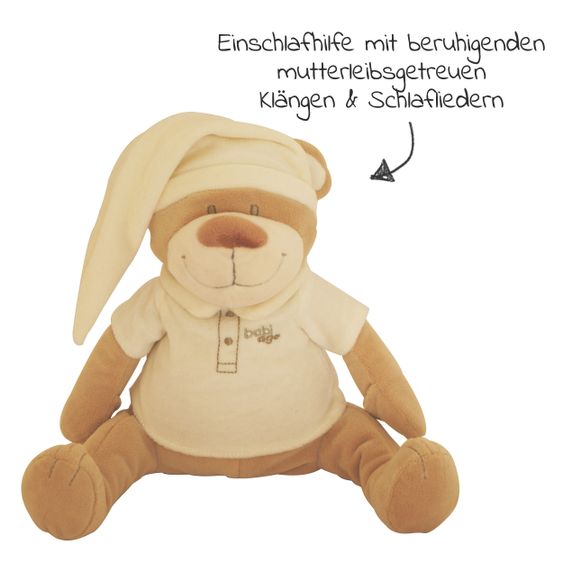 Babiage Doodoo Einschlafhilfe & Kuscheltier - Bär - Beige