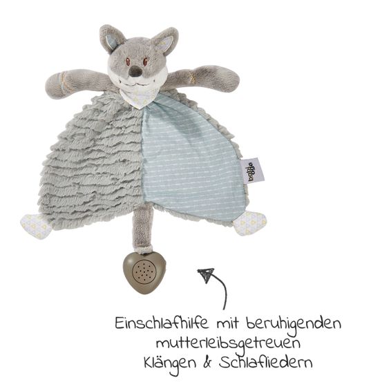 Babiage Doodoo Einschlafhilfe & Kuscheltier - Foxy Mini - Grau