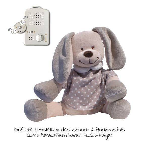 Babiage Doodoo Einschlafhilfe & Kuscheltier - Hase - Braun