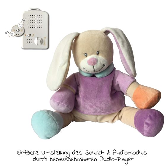 Babiage Doodoo Einschlafhilfe & Kuscheltier - Hase - Tutti-frutti Pink