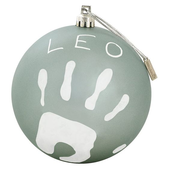 Baby Art Christbaumkugel für Abdruck & Beschriftung - Matt Ocean
