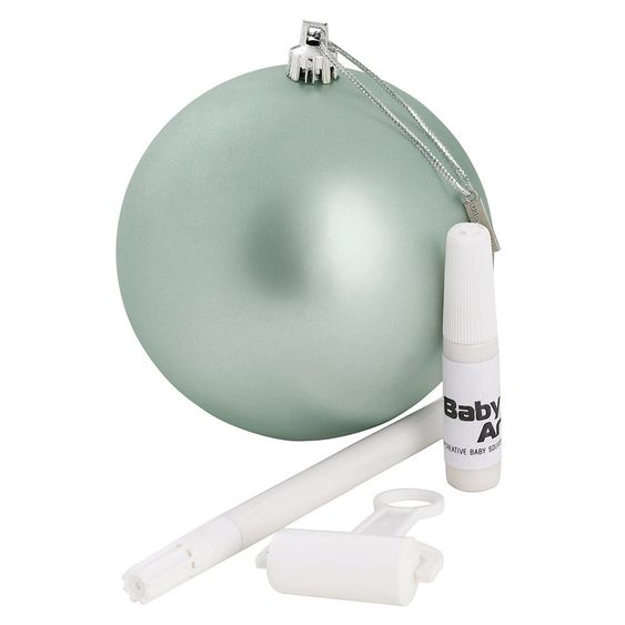 Baby Art Christbaumkugel für Abdruck & Beschriftung - Matt Ocean