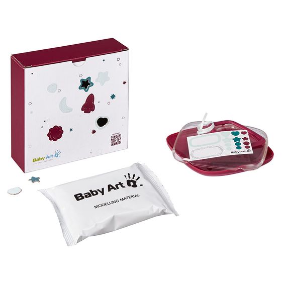 Baby Art Gipsabdruck-Set Hello Baby - Burgundy