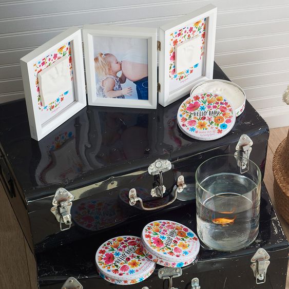 Baby Art Rahmen für Foto und 2 Gipsabdrücke My Baby Touch - Limited Edition