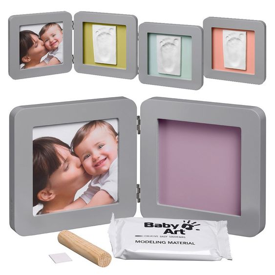 Baby Art Rahmen für Foto und Gipsabdruck My Baby Touch - Grey