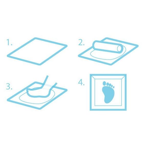 Baby Art Rahmen für Foto und Gipsabdruck My Baby Touch - Grey