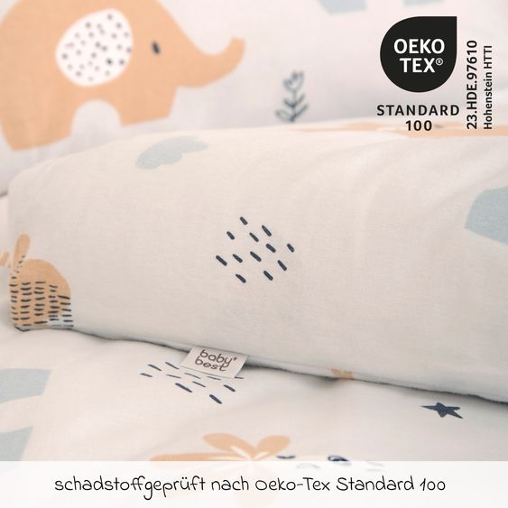 Baby Best Bettwäsche Flanell 100 x 135 cm - Elephants