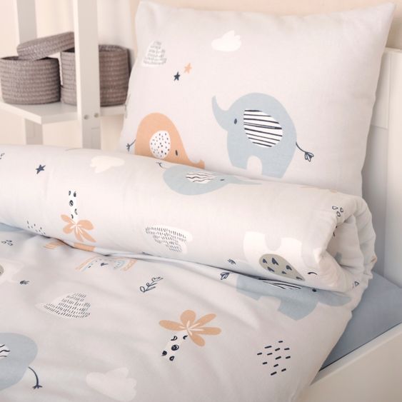 Baby Best Bettwäsche Flanell 100 x 135 cm - Elephants