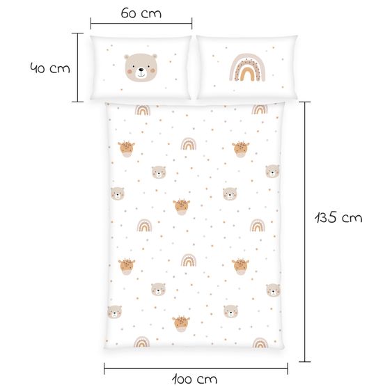 Baby Best Bettwäsche Flanell 100 x 135 cm - Little Friends
