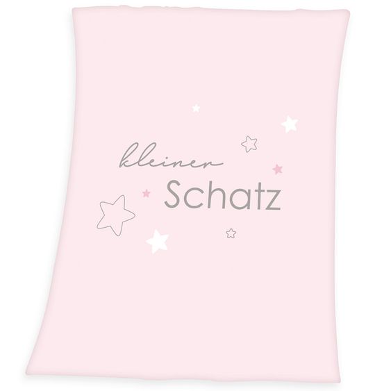 Baby Best Kuscheldecke 75 x 100 cm - Kleiner Schatz - Rosa