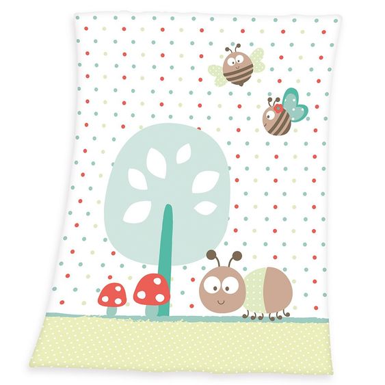 Baby Best Kuscheldecke 75 x 100 cm - Raupe & Bienchen