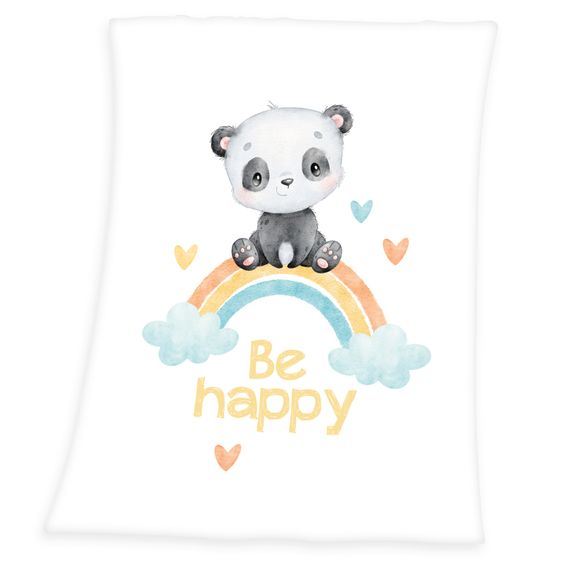 Baby Best Kuscheldecke 75 x 100 cm - Regenbogen Panda