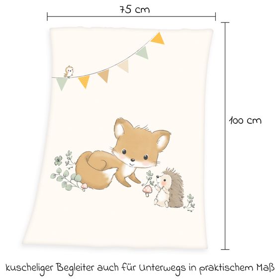 Baby Best Kuscheldecke - 75 x 100 cm - Waldfreunde