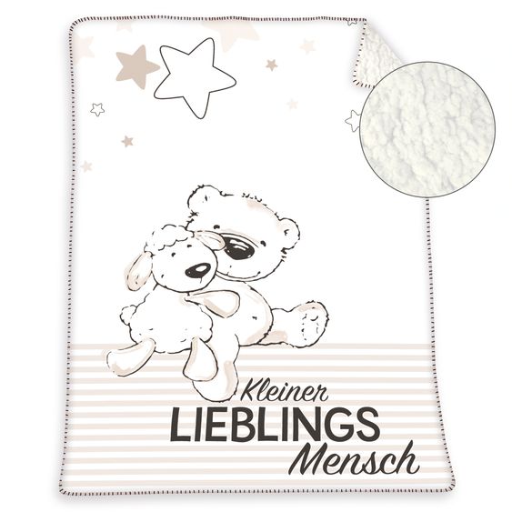 Baby Best Kuscheldecke mit Flauschseite 75 x 100 cm - Kleiner Lieblingsmensch