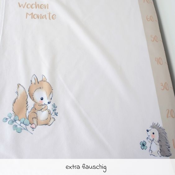 Baby Best Accogliente coperta con pietre miliari 75 x 100 cm - Amici della foresta
