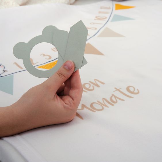 Baby Best Accogliente coperta con pietre miliari 75 x 100 cm - Amici della foresta