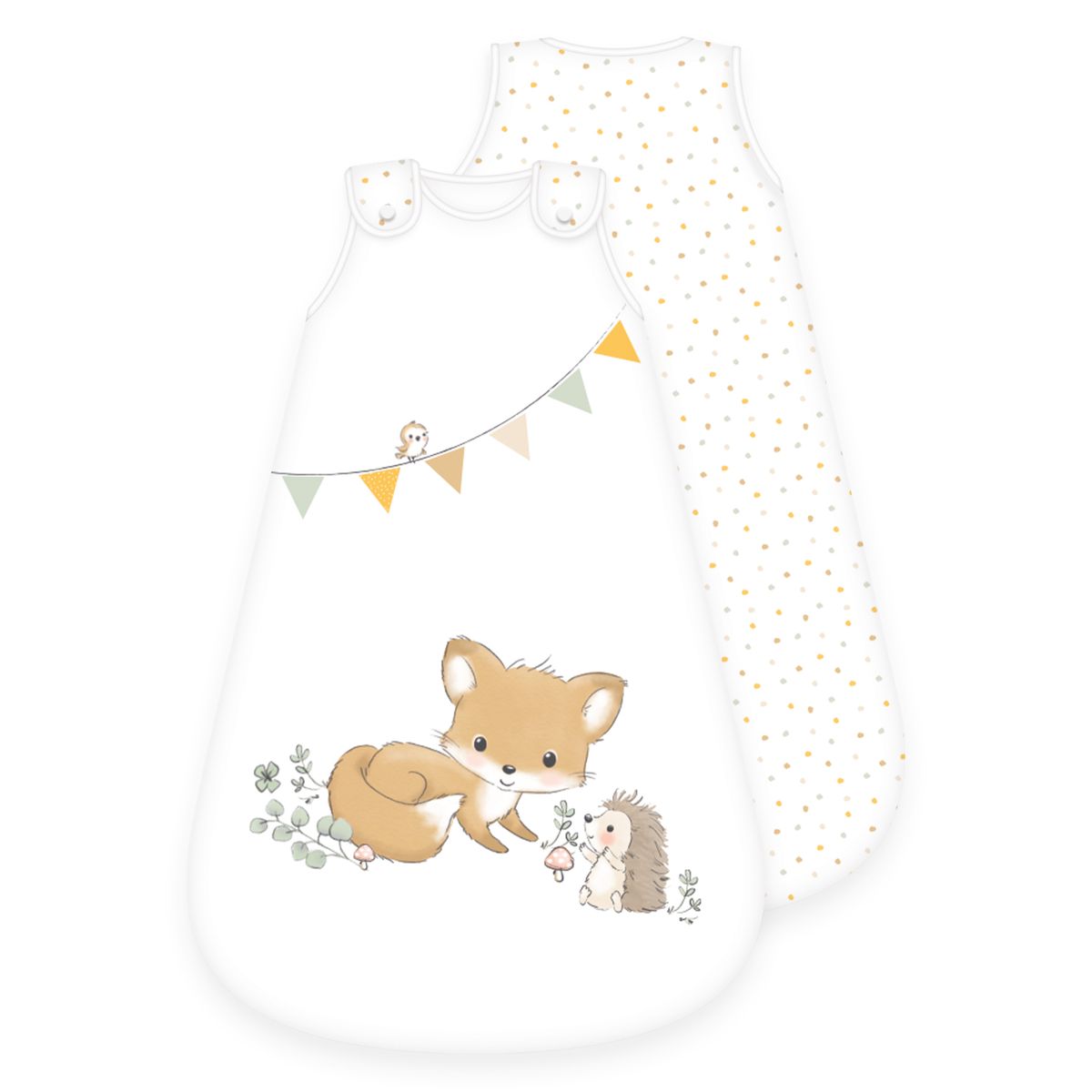 Schlafsack wattiert - Waldfreunde - Gr. 90 cm