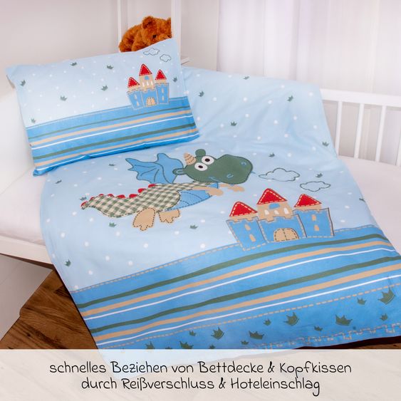 Baby Best Wende-Bettwäsche 100 x 135 cm - Kleiner Drache