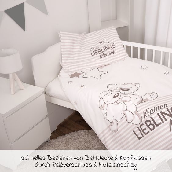 Baby Best Wende-Bettwäsche 100 x 135 cm - Kleiner Lieblingsmensch