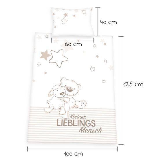 Baby Best Wende-Bettwäsche 100 x 135 cm - Kleiner Lieblingsmensch