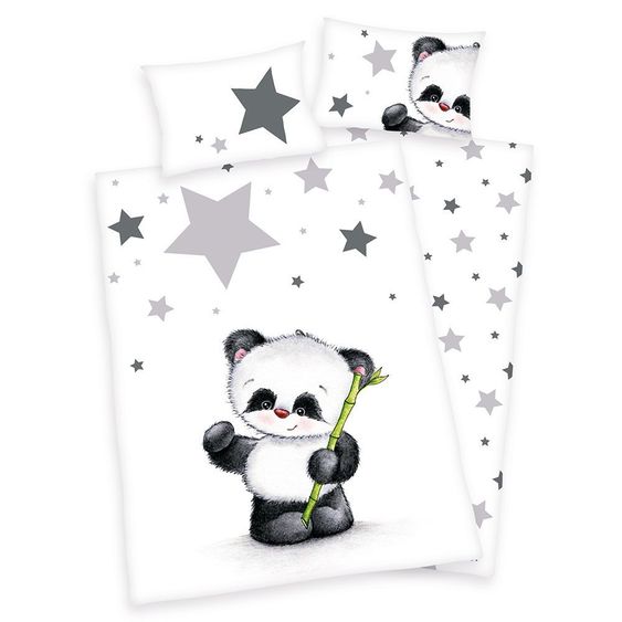 Baby Best Biancheria da letto reversibile 100 x 135 cm - Little Panda