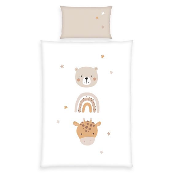 Baby Best Wende-Bettwäsche 100 x 135 cm - Little Friends