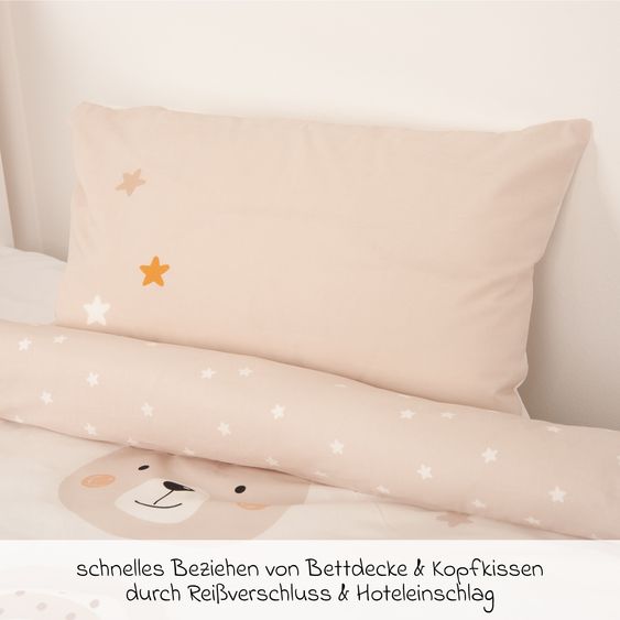 Baby Best Wende-Bettwäsche 100 x 135 cm - Little Friends