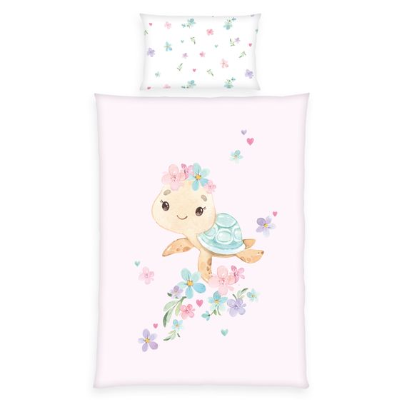 Baby Best Wende-Bettwäsche 100 x 135 cm - Little Turtle